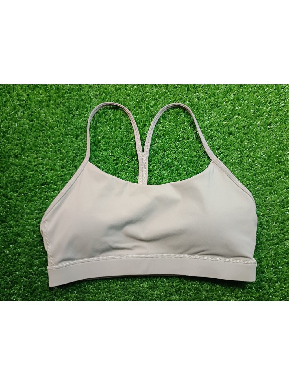 Polyamide Elastane Blend sports bra color green size small